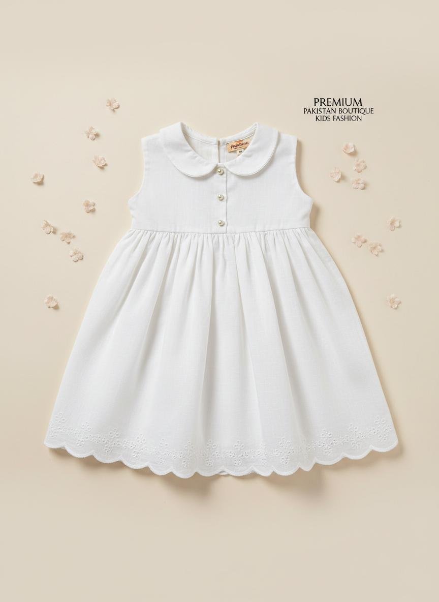 Pearl Eid Frock — premium baby girls lawn frock by BabeLawn