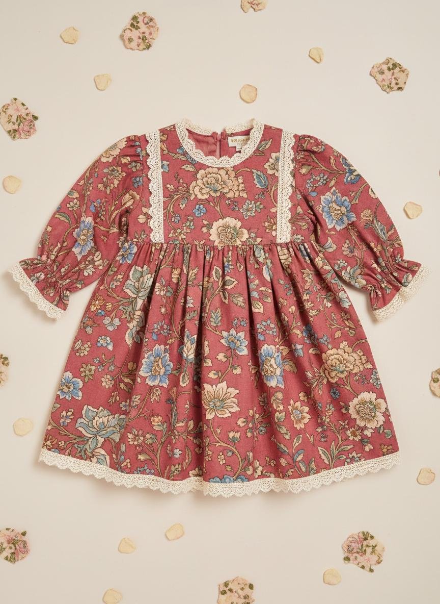 Silk Rose Frock — premium baby girls lawn frock by BabeLawn