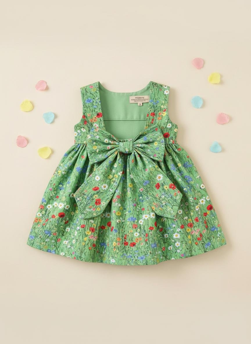 Spring Meadow Frock — premium baby girls lawn frock by BabeLawn